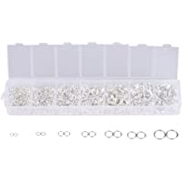 1500 Piezas Anillas Abiertas- Anillas de Metal- Anillos del Salto 3mm 4mm 5mm 6mm 7mm 8mm 10mm Box Set para Resultados…